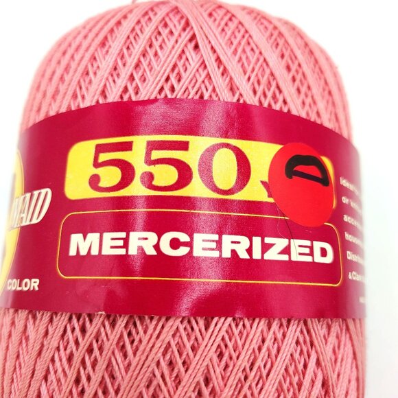 Vintage Blush Pink South Maid Crochet Thread 550 Yds Mercerized Cotton USA - Picture 2 of 7